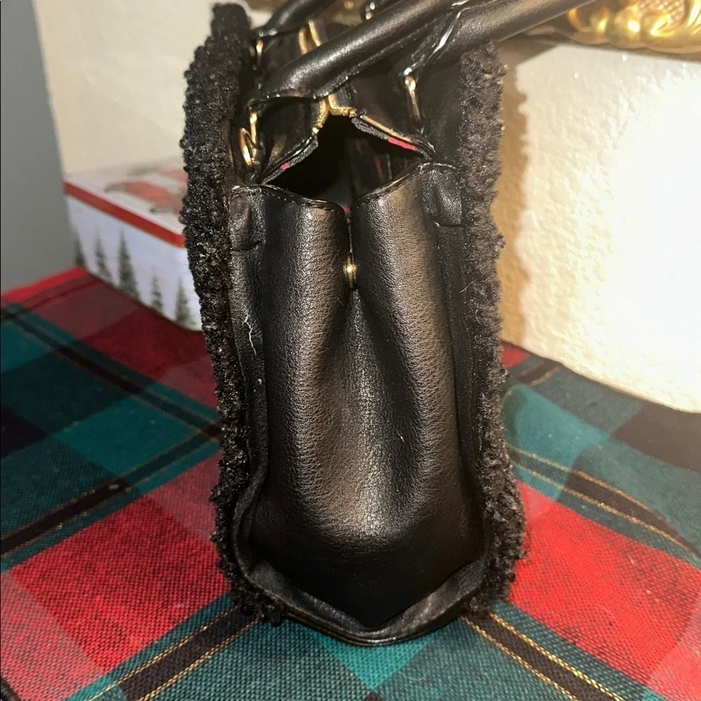 Betsey Johnson Black Textured Satchel